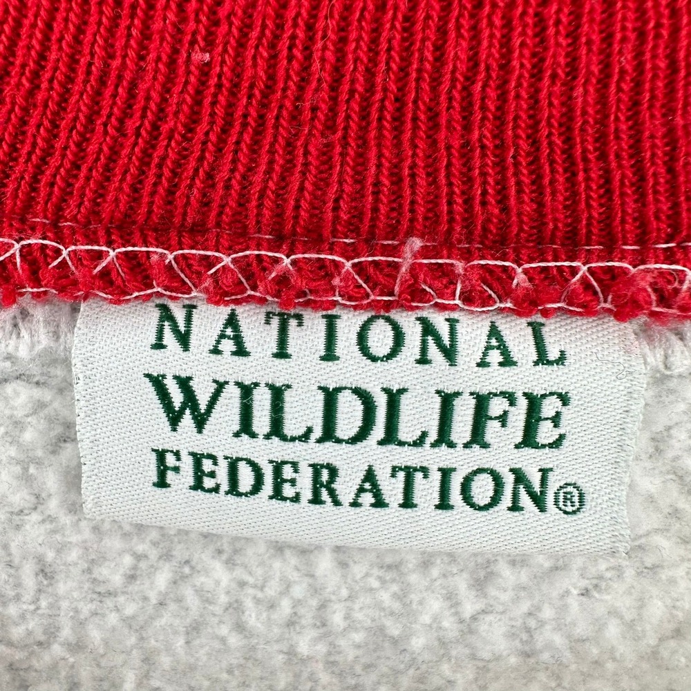 VTG National Wildlife Federation Cardinal House Embroidered Sweatshirt Gray XL - Picture 4 of 9